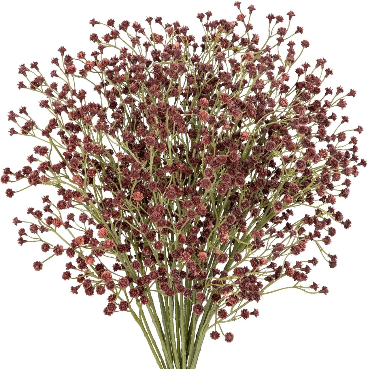 10 Pack Baby’s Breath Artificial Flowers Bulk 23.6 Inch Faux Gypsophila Beige Brown Faux Baby Breath Stems – DIY Wedding Bouquet, Home & Event Floral Arrangement Decor